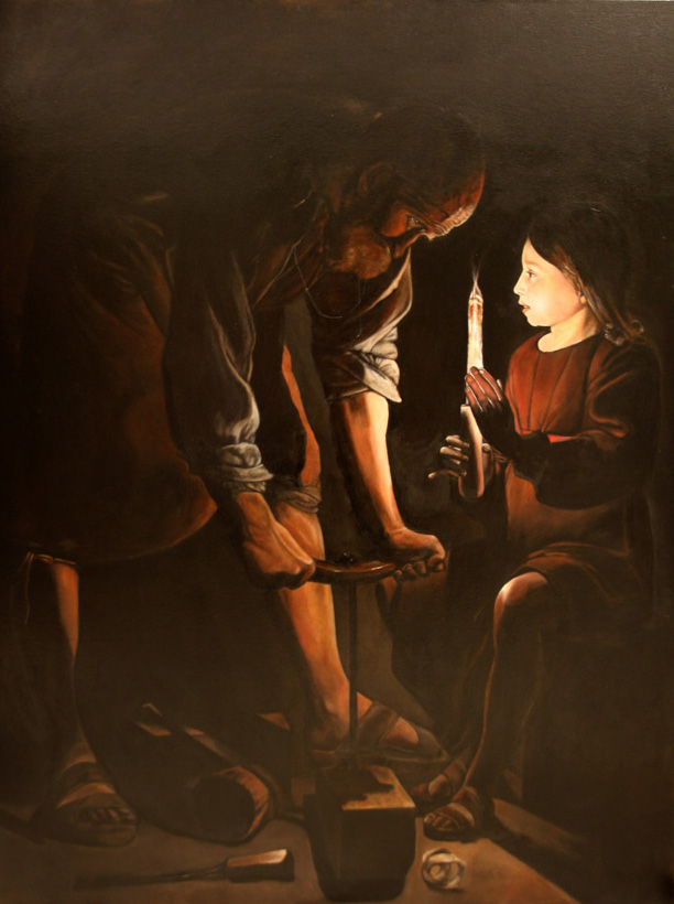 Judy Hester’s forgery after Georges de La Tour’s Joseph the Carpenter